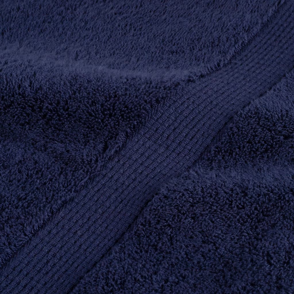 Premium håndklæder SOLUND 2 stk. marineblå 100x200 cm 600 gsm