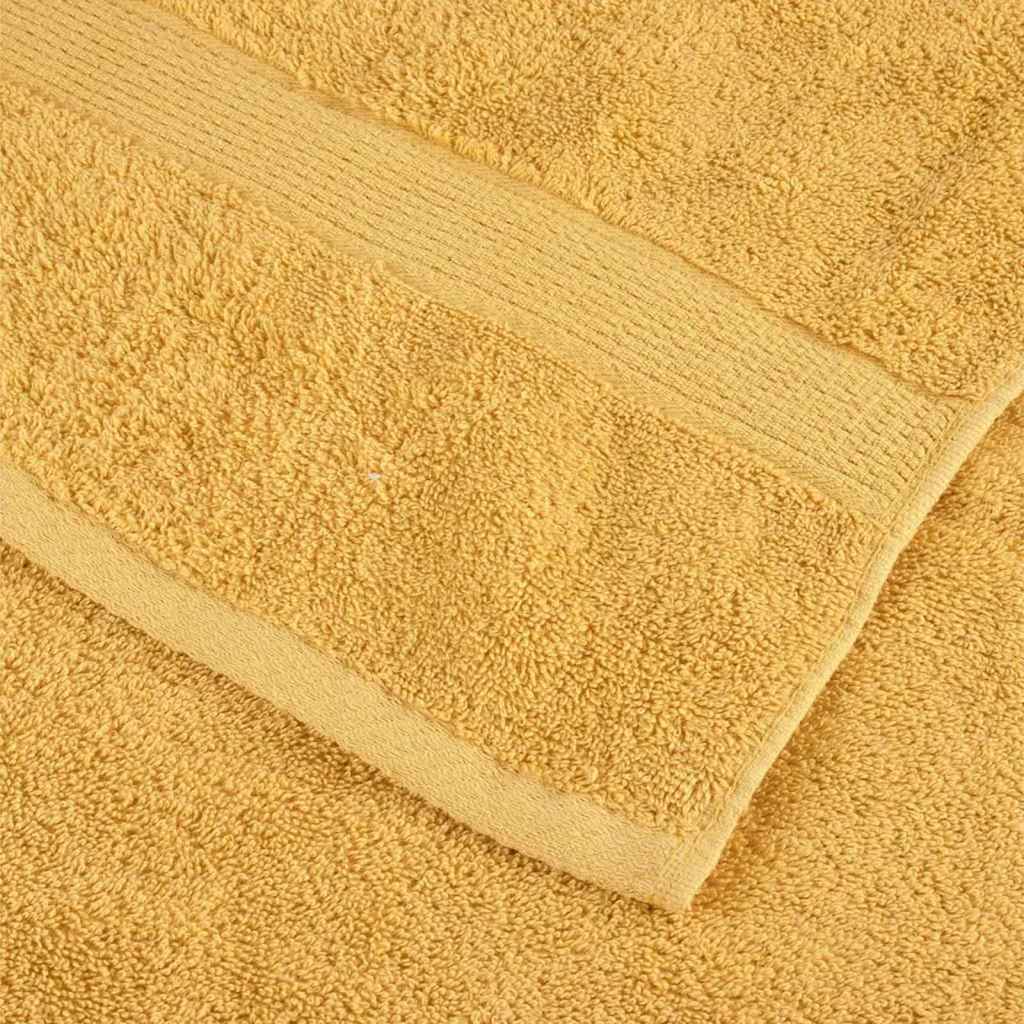 Gæstehåndklæde SOLUND 2 stk. Guld 15 x 21 cm 550 gsm