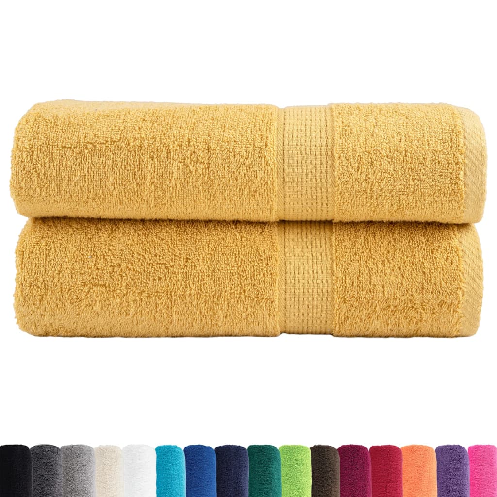 Premium håndklæder SOLUND 2 stk. guld 50x100 cm 600 gsm