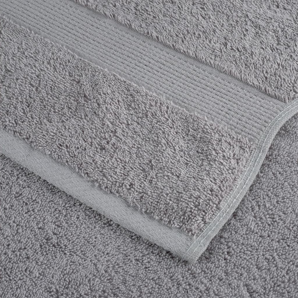 Premium håndklæder SOLUND 10 stk. grå 50x100 cm 600 gsm