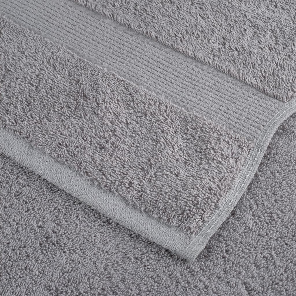 Premium saunahåndklæder SOLUND 2 stk. grå 80x200 cm 600 gsm