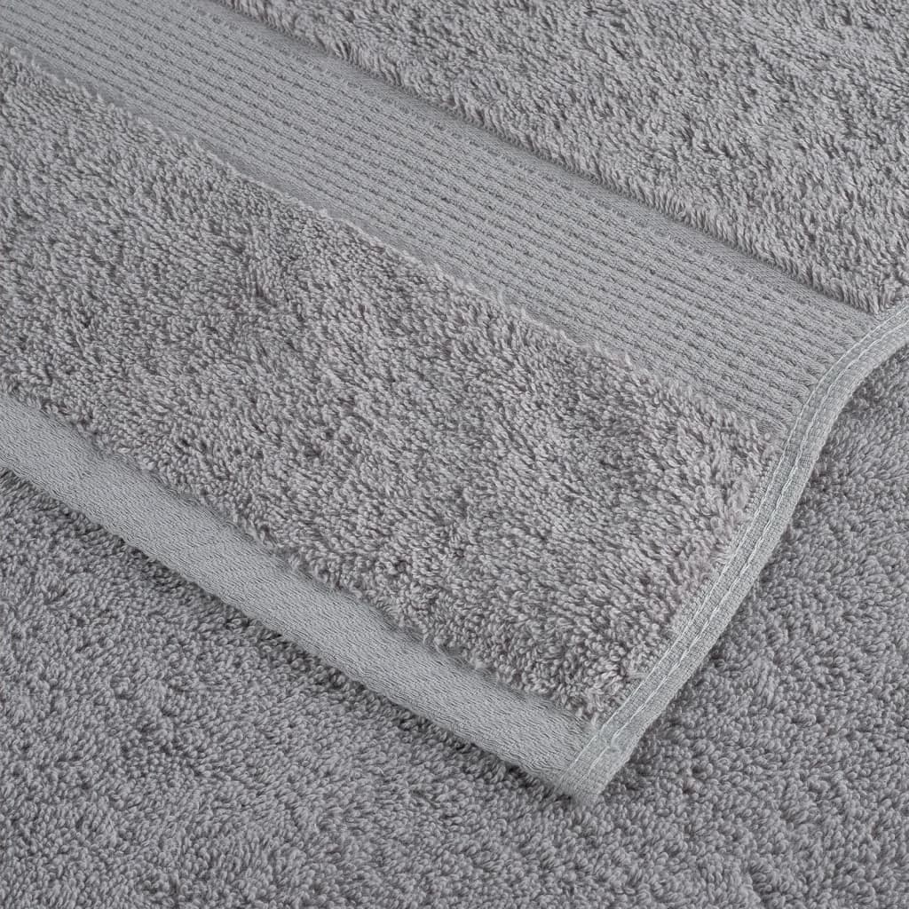 Premium saunahåndklæder SOLUND 4 stk. grå 80x200 cm 600 gsm