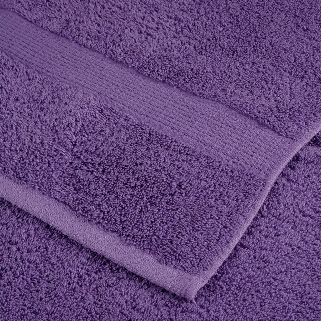 Premium vaskehåndklæder SOLUND 4 stk. lilla 30x30 cm 600 gsm