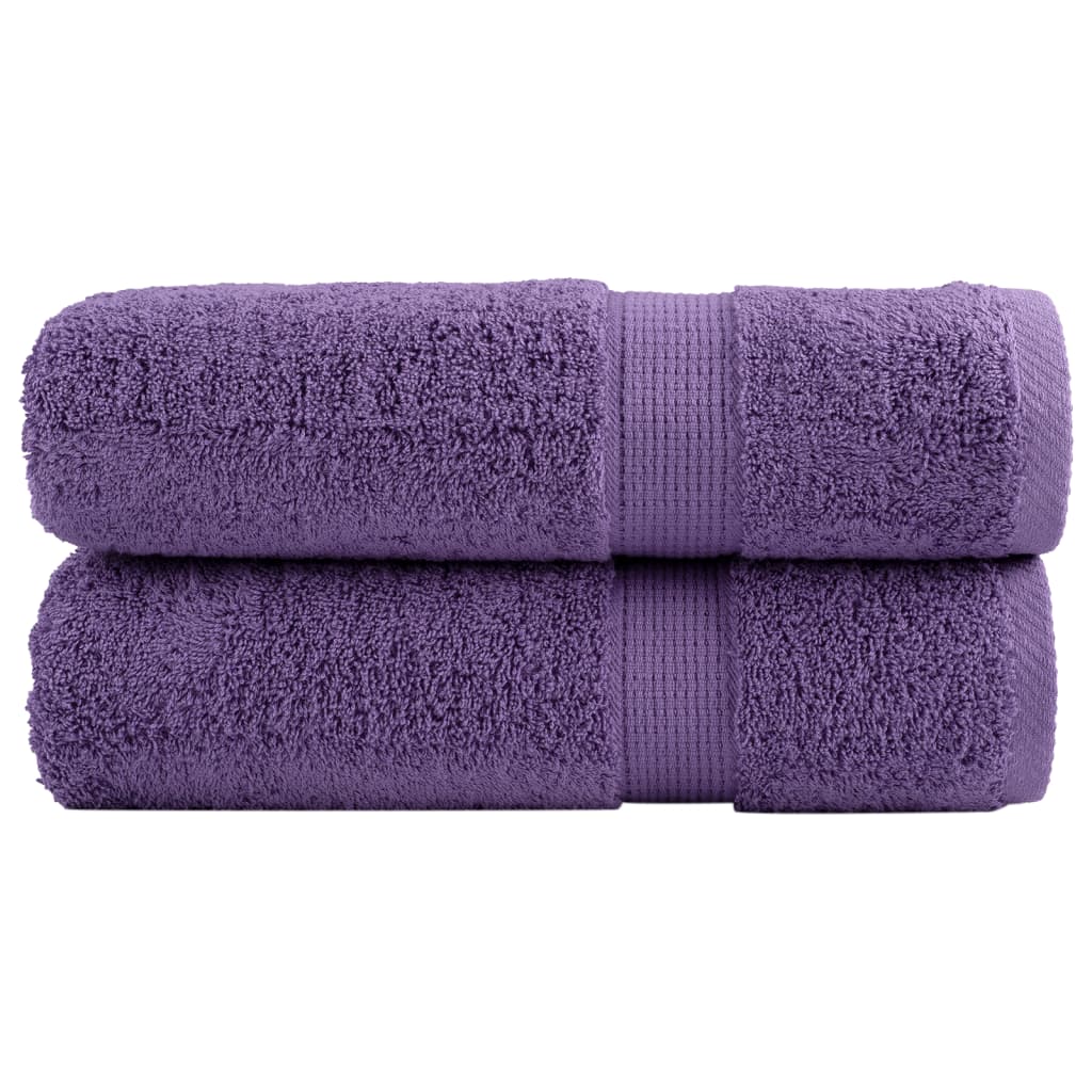 håndklæder SOLUND 2 stk. Premium 50x100 cm 600 g/m2 lilla