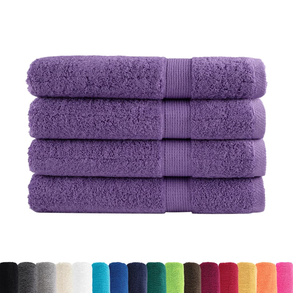 saunahåndklæder SOLUND 4 stk. Premium 80x200 cm 600 g/m2 lilla