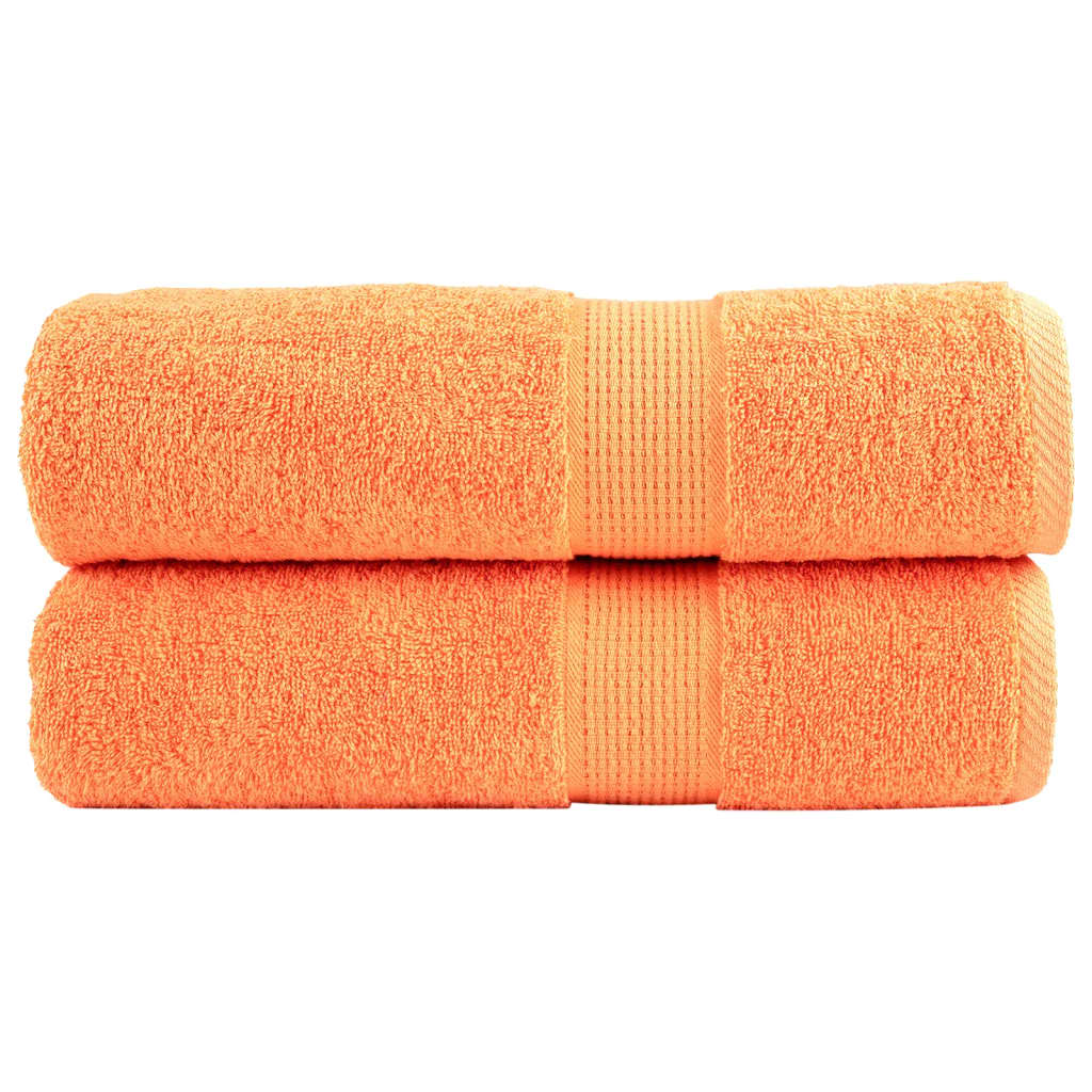 Premium badehåndklæder SOLUND 2 stk. orange 100x150 cm 600 gsm