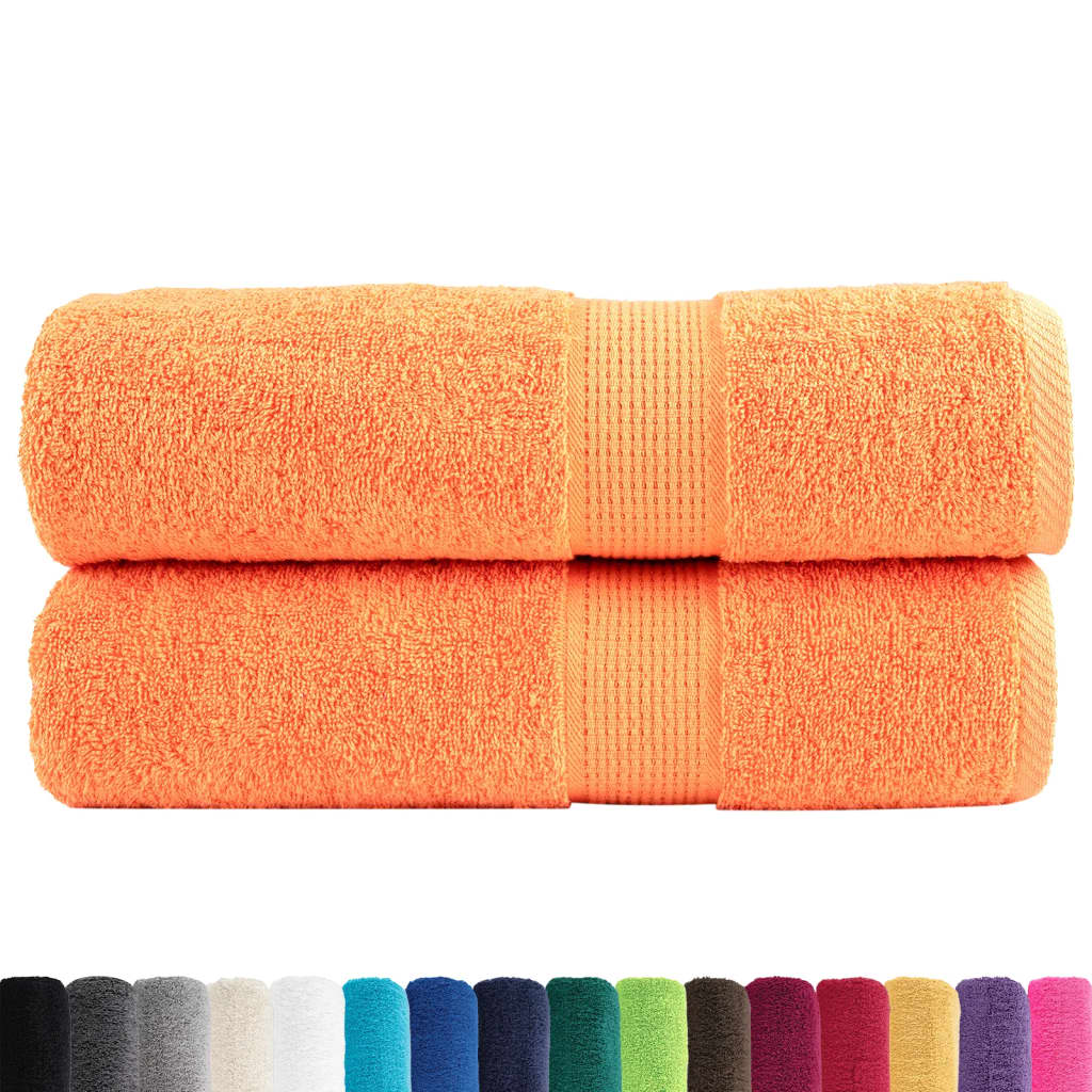 Premium badehåndklæder SOLUND 2 stk. orange 100x150 cm 600 gsm
