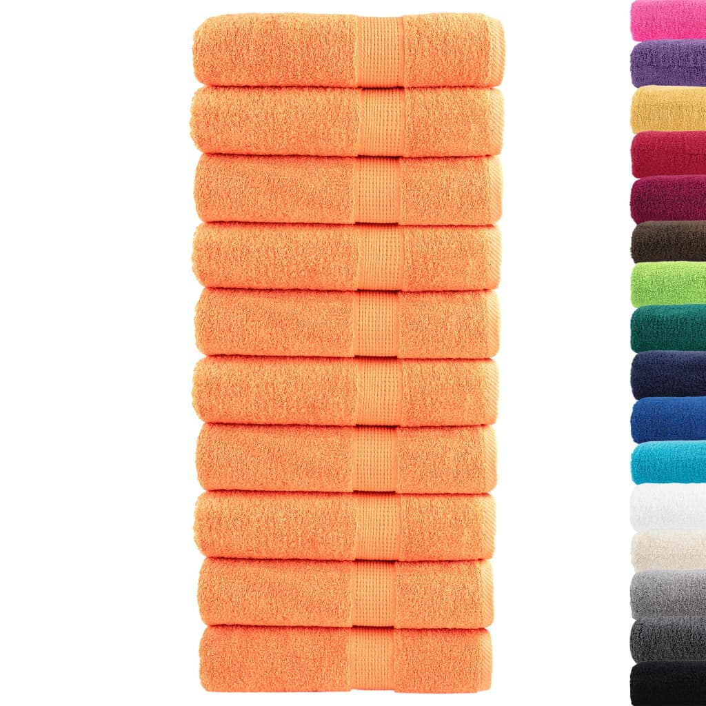 Premium badehåndklæder SOLUND 10 stk. orange 100x150 cm 600 gsm