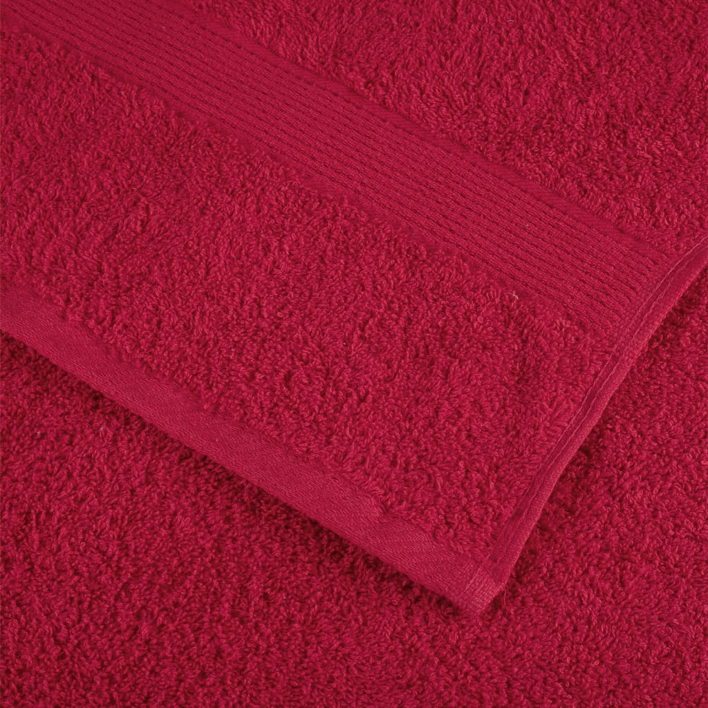 Premium badehåndklæder SOLUND 10 stk. rød 100x150 cm 600 gsm