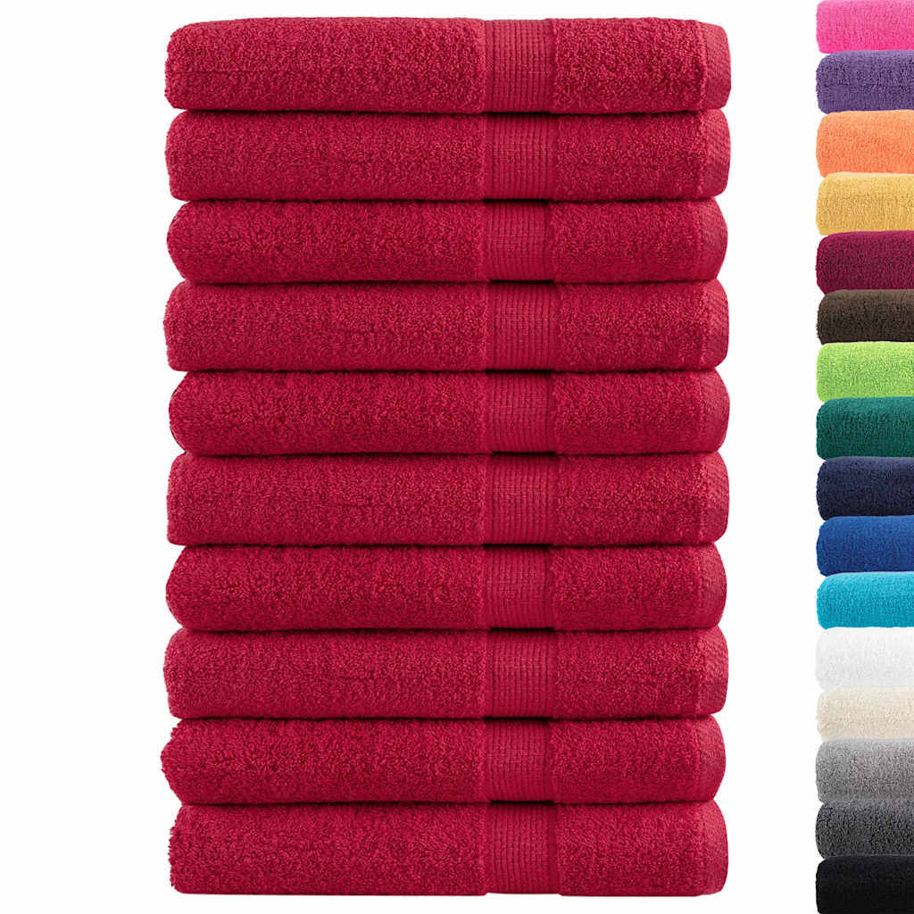 saunahåndklæder SOLUND 10 stk. Premium 80x200 cm 600 g/m2 rød