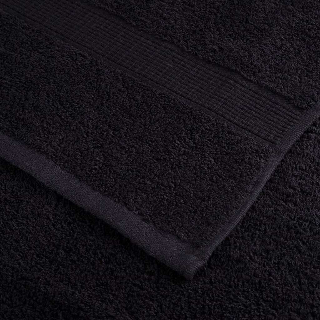 Gæstehåndklæde SOLUND 4 stk. Sort 15 x 21 cm 550 gsm