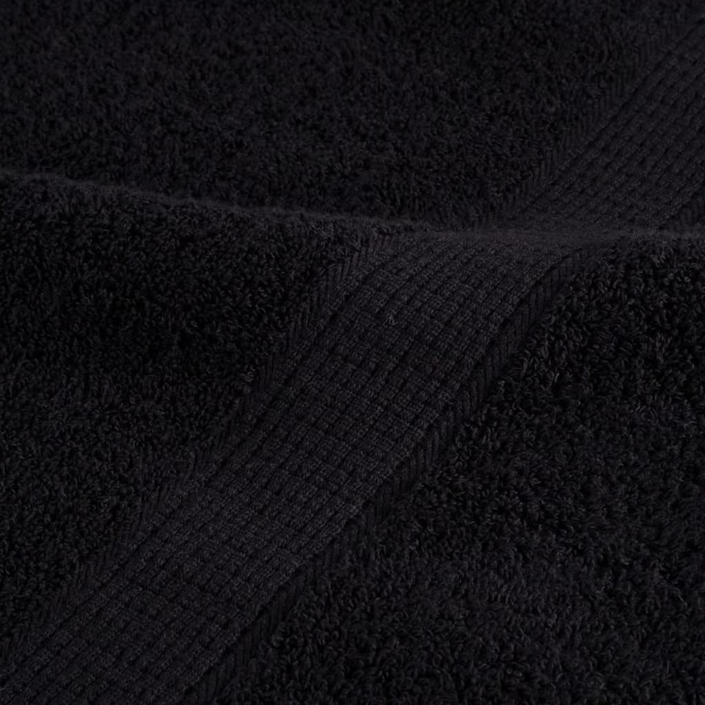 Gæstehåndklæde SOLUND 4 stk. Sort 15 x 21 cm 550 gsm