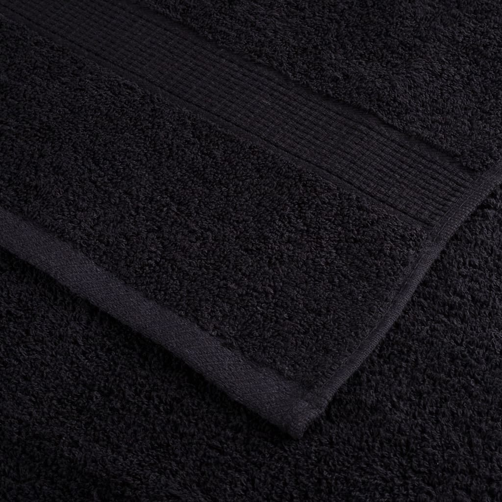Premium vaskehåndklæder SOLUND 4 stk. sorte 30x30 cm 600 gsm