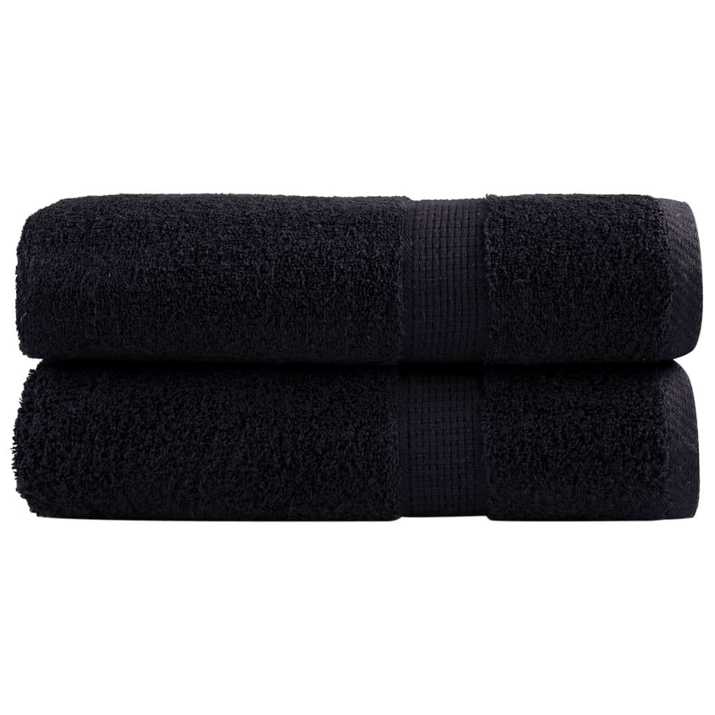 håndklæder SOLUND 2 stk. Premium 50x100 cm 600 g/m2 sort