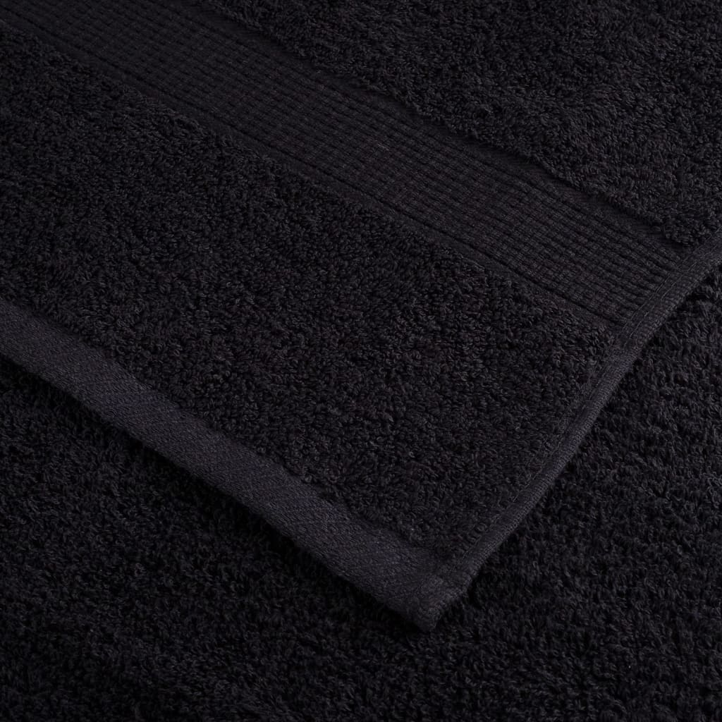 håndklæder SOLUND 2 stk. Premium 50x100 cm 600 g/m2 sort