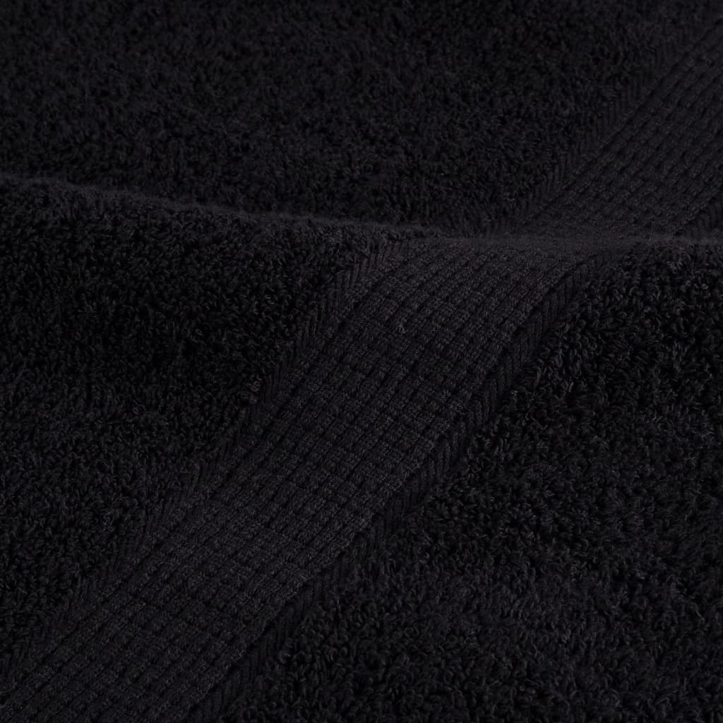 håndklæder SOLUND 2 stk. Premium 50x100 cm 600 g/m2 sort