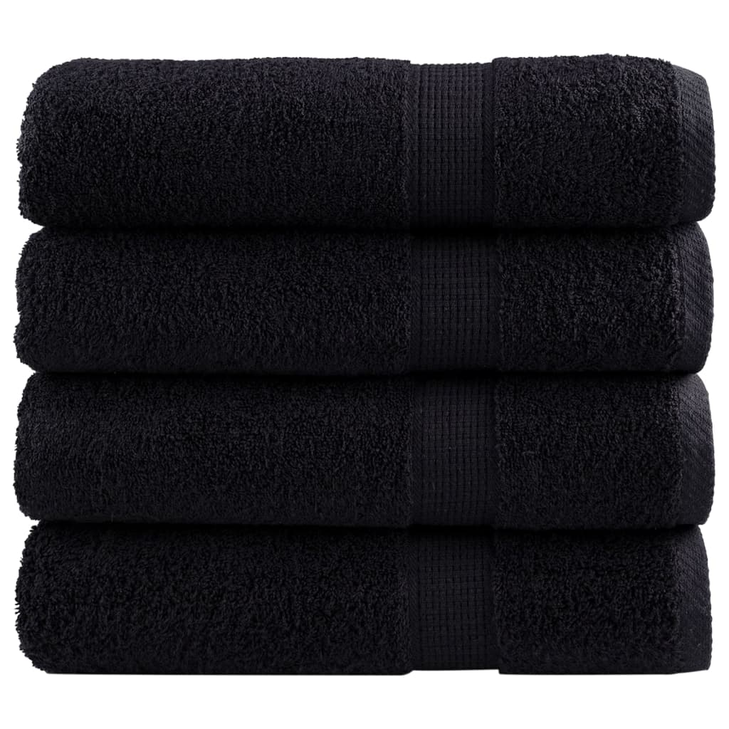 håndklæder SOLUND 4 stk. Premium 70x140 cm 600 g/m2 sort