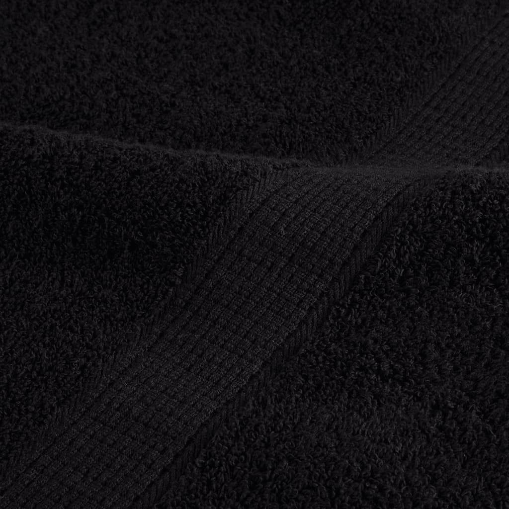 Premium badehåndklæder SOLUND 10 stk. sort 100x150 cm 600 gsm