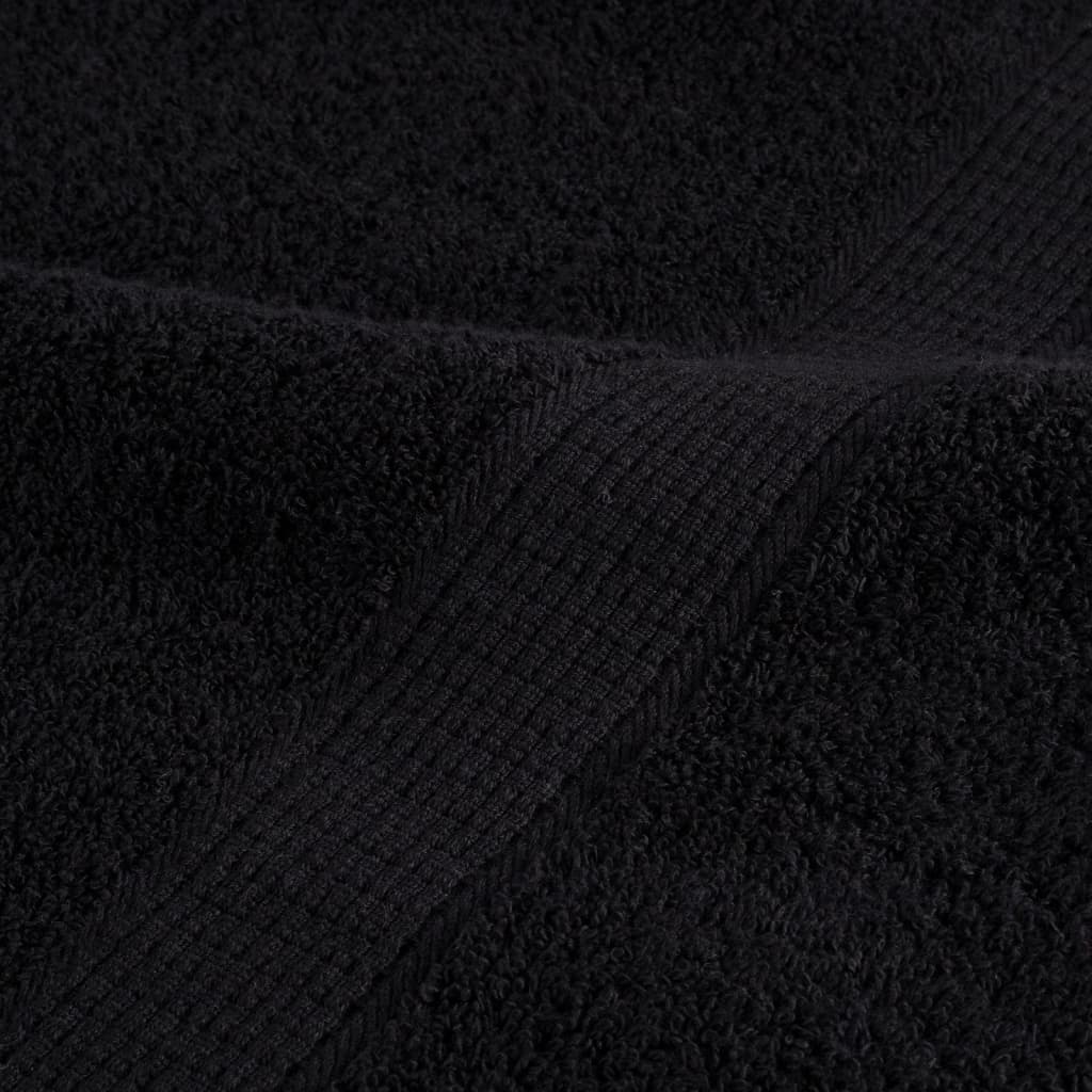 håndklæder SOLUND 10 stk. Premium 100x200 cm 600 g/m2 sort