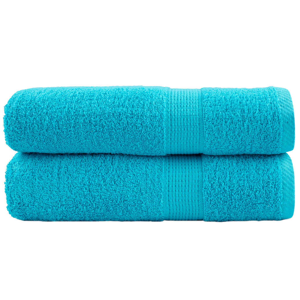 Premium badehåndklæder SOLUND 2 stk. turkis 100x150 cm 600 gsm