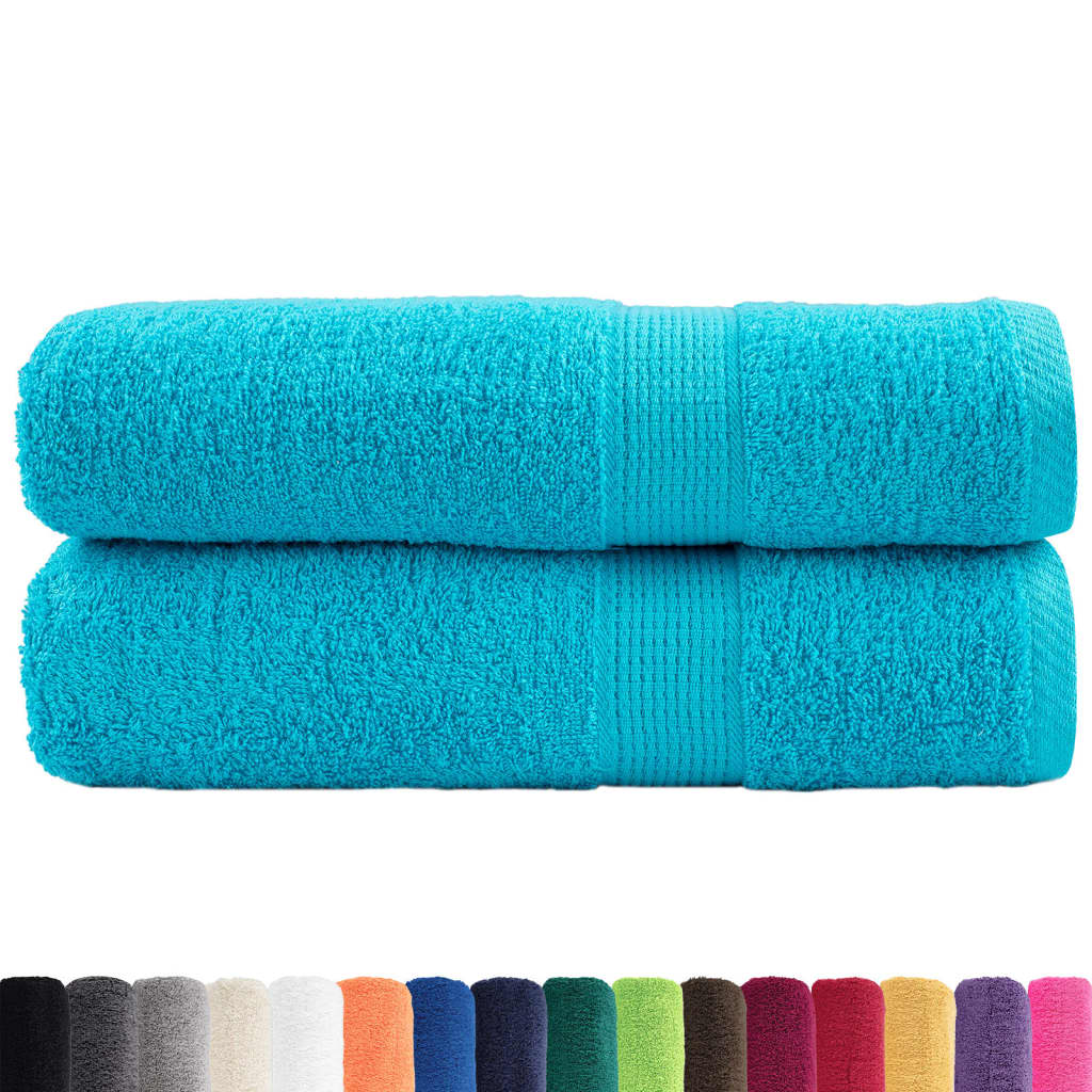 Premium badehåndklæder SOLUND 2 stk. turkis 100x150 cm 600 gsm