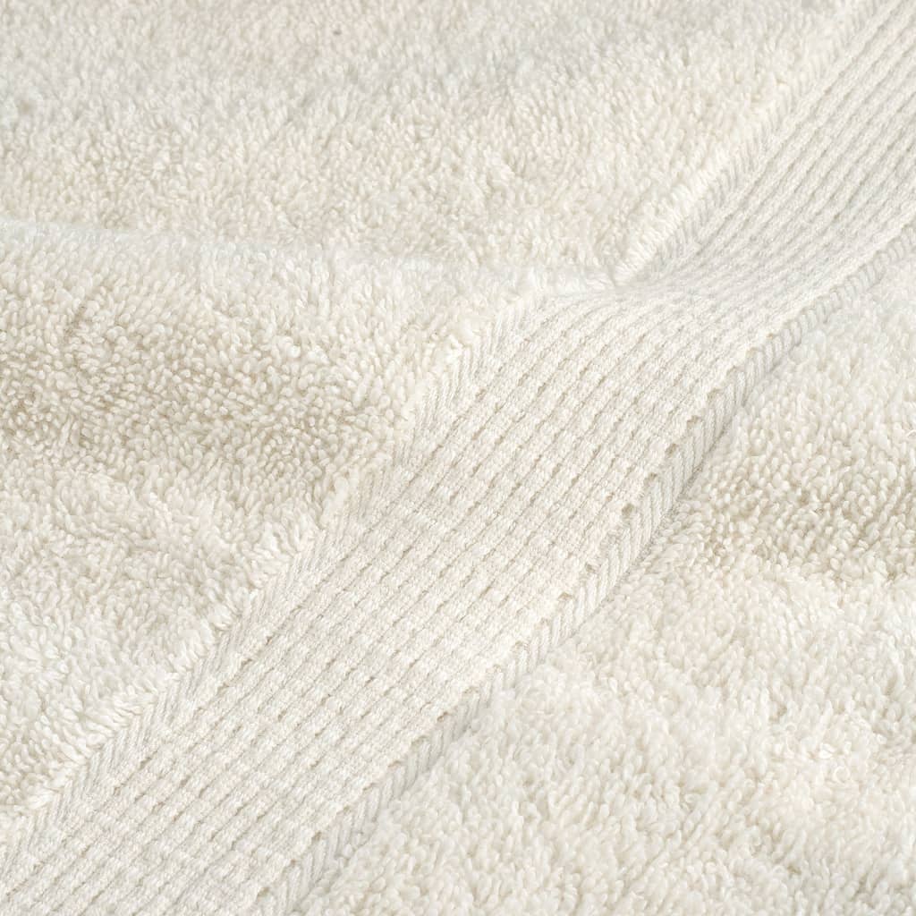 Premium vaskehåndklæder SOLUND 4 stk. cremefarvede 30x30 cm 600 gsm