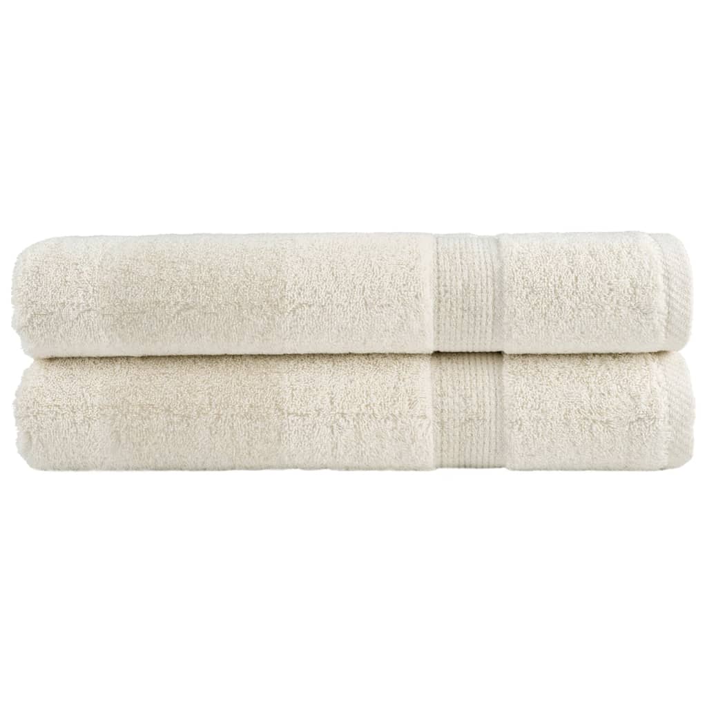 håndklæder SOLUND 2 stk. Premium 100x200 cm 600g/m2 cremefarvet