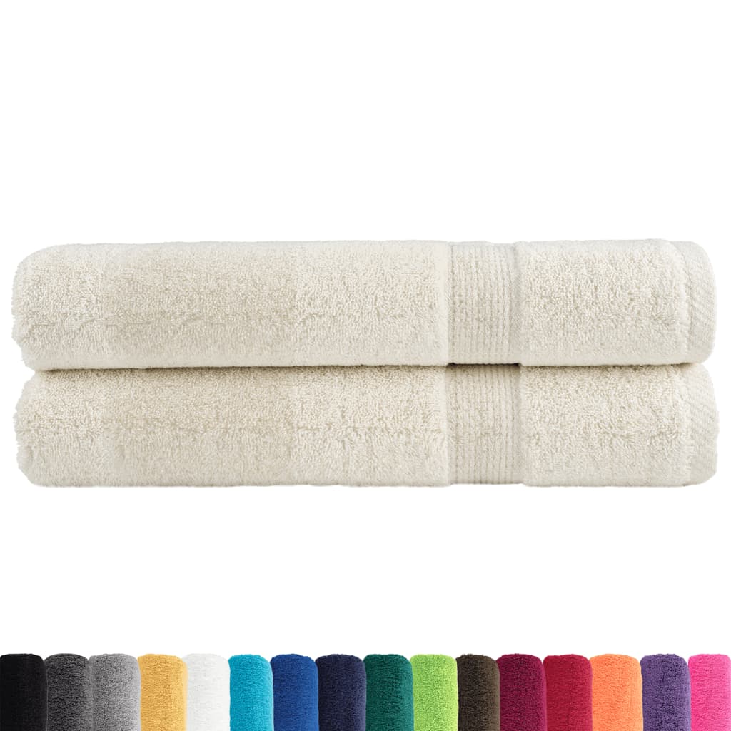 håndklæder SOLUND 2 stk. Premium 100x200 cm 600g/m2 cremefarvet