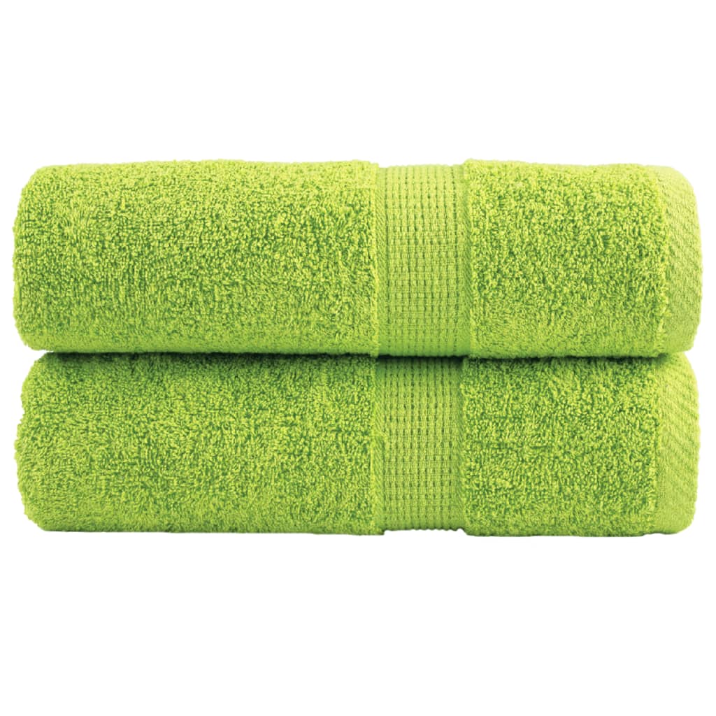 gæstehåndklæder SOLUND 2 stk. Premium 30x50 cm 600g/m2 æblegrøn