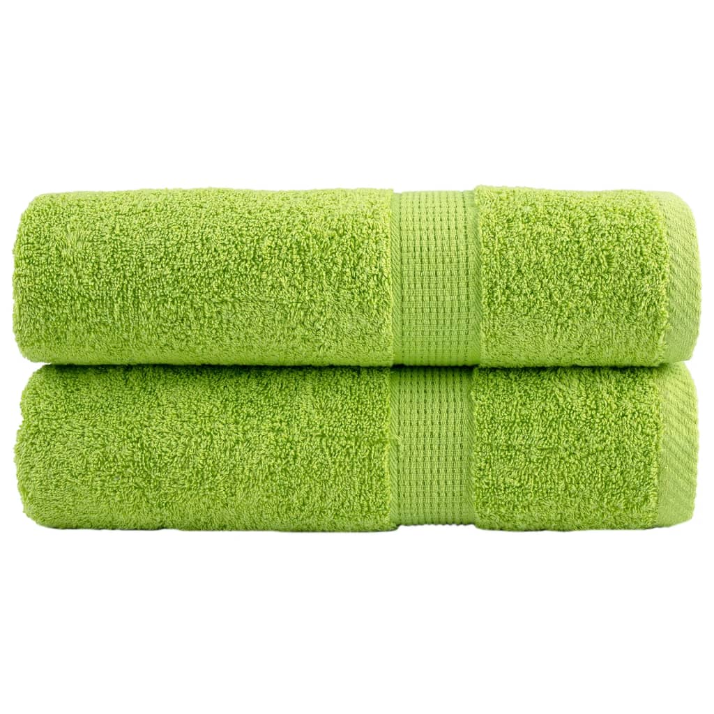 Premium badehåndklæder SOLUND 2 stk. æblegrøn 100x150 cm 600 gsm