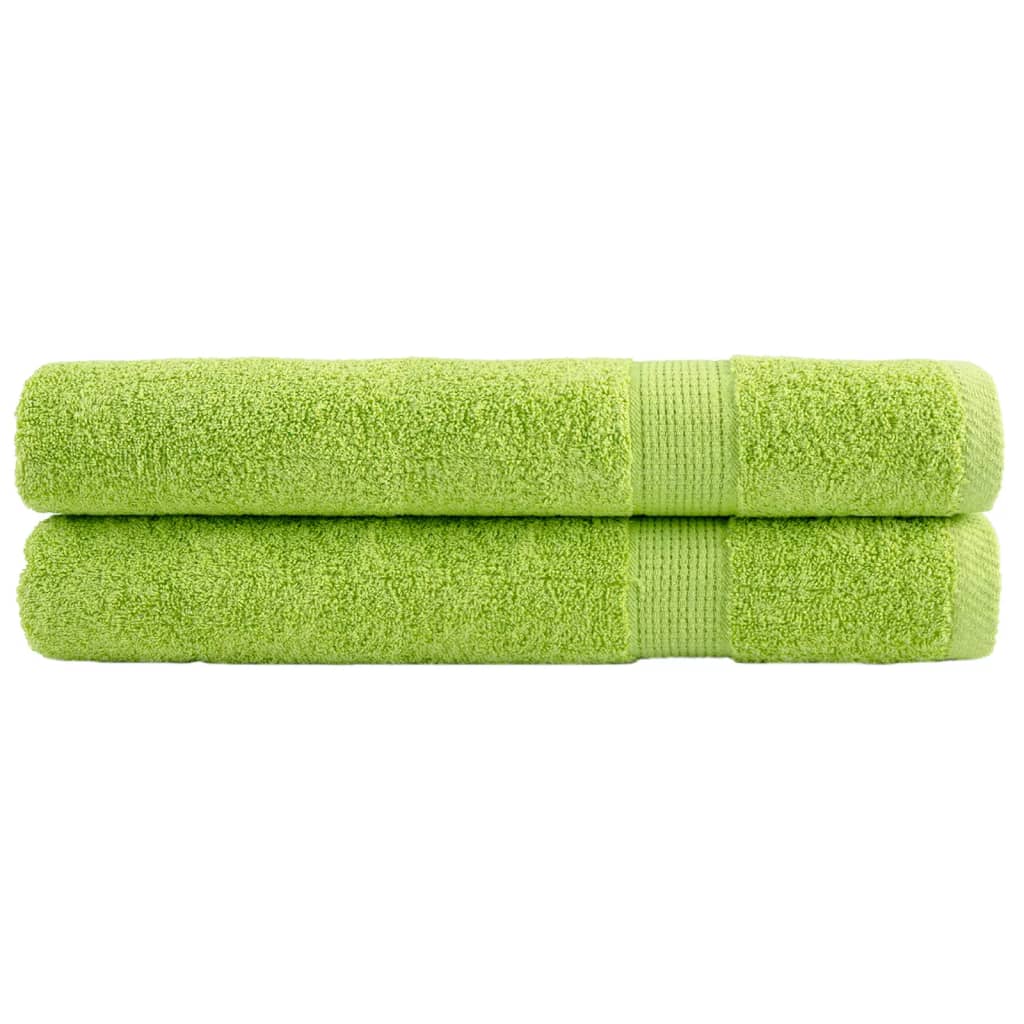 saunahåndklæder SOLUND 2 stk. Premium 80x200cm 600g/m2 æblegrøn