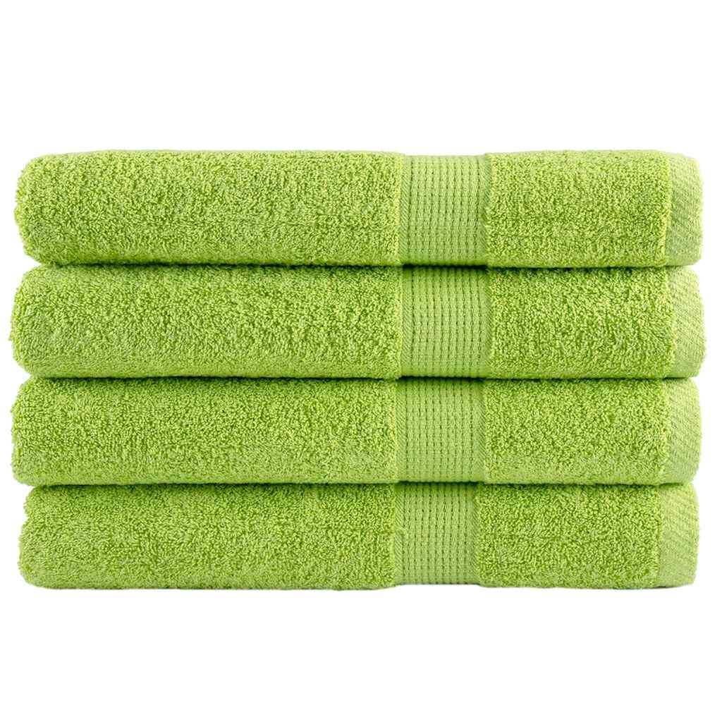 saunahåndklæder SOLUND 4 stk. Premium 80x200cm 600g/m2 æblegrøn