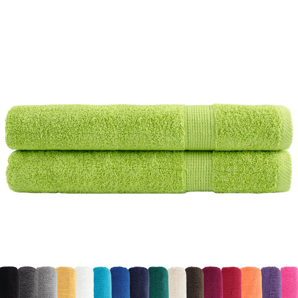 håndklæder SOLUND 2 stk. Premium 100x200 cm 600 g/m2 æblegrøn