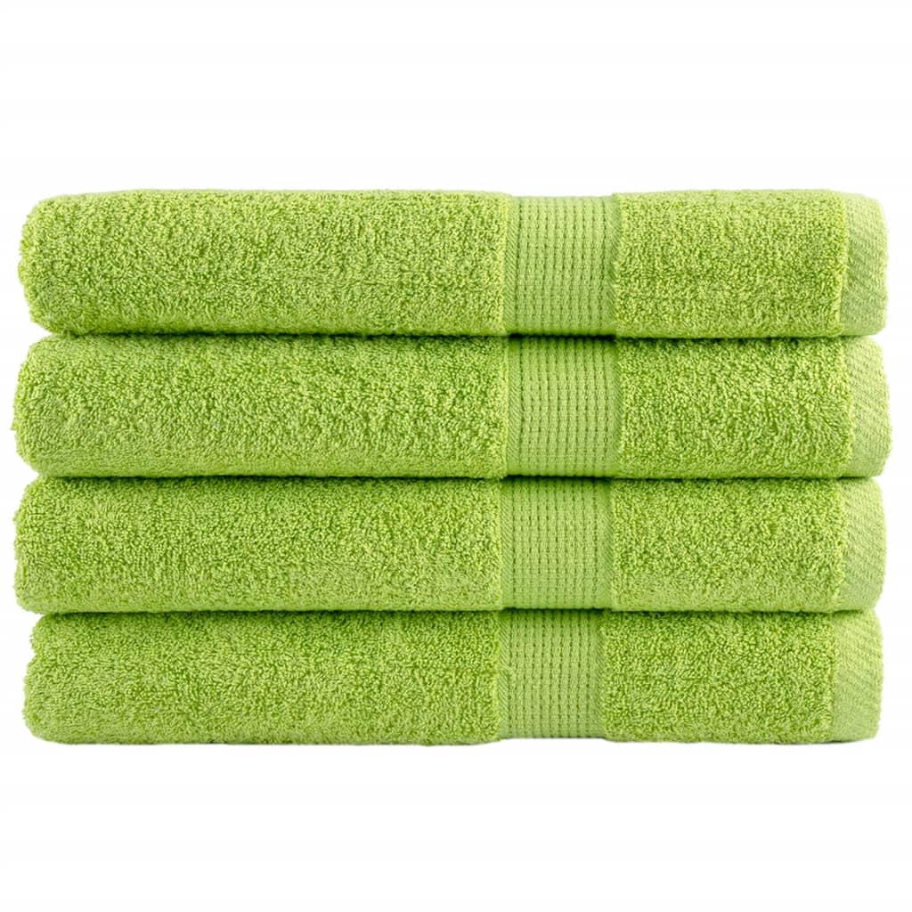 håndklæder SOLUND 4 stk. Premium 100x200 cm 600 g/m2 æblegrøn