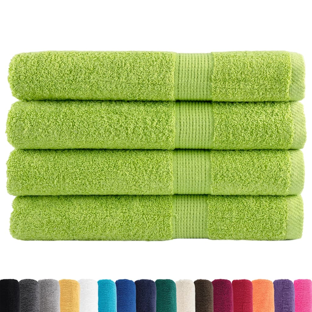 håndklæder SOLUND 4 stk. Premium 100x200 cm 600 g/m2 æblegrøn