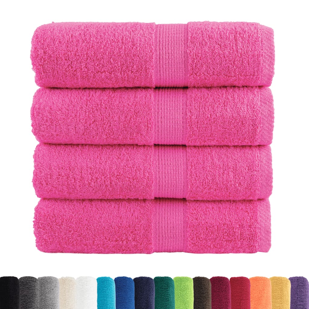 gæstehåndklæder SOLUND 4 stk. Premium 30x50 cm 600 g/m2 pink