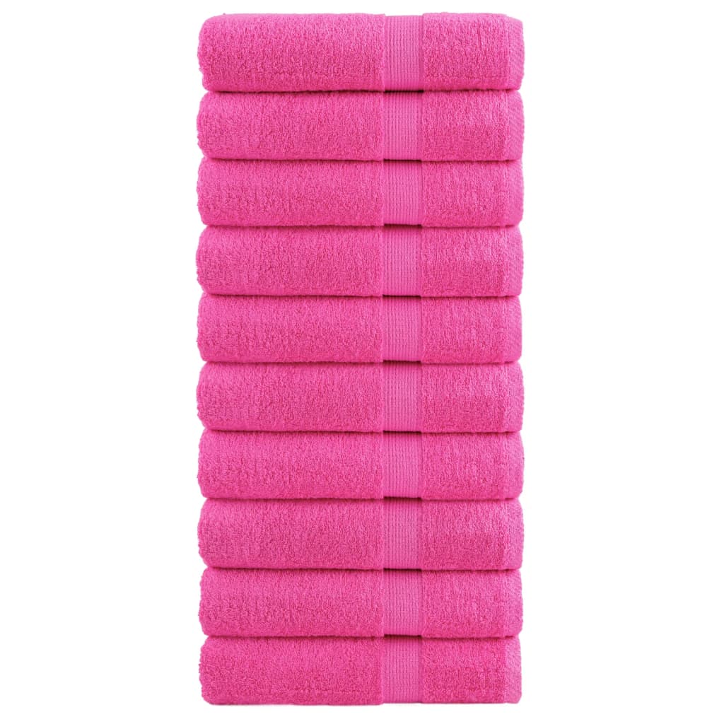 Premium badehåndklæder SOLUND 10 stk. lyserød 100x150 cm 600 gsm