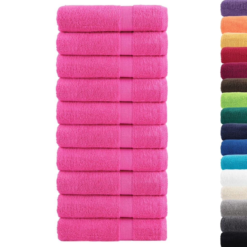 Premium badehåndklæder SOLUND 10 stk. lyserød 100x150 cm 600 gsm