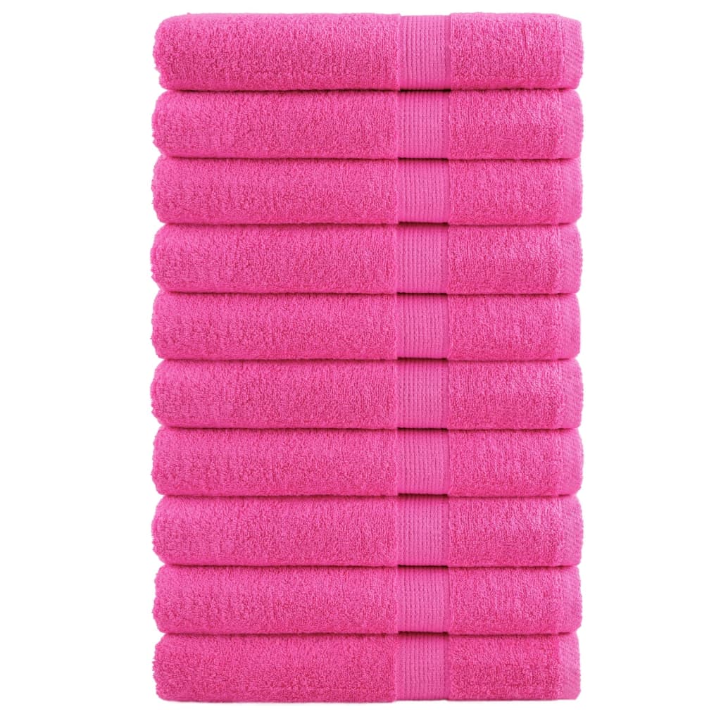 håndklæder SOLUND 10 stk. Premium 100x200 cm 600 g/m2 pink