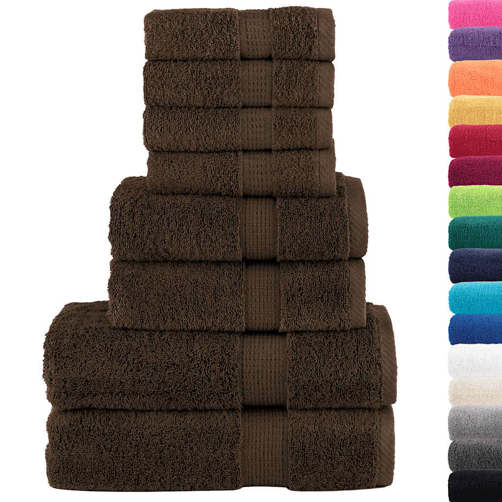 håndklæder 8 stk. Premium SOLUND 600 g/m2 brun