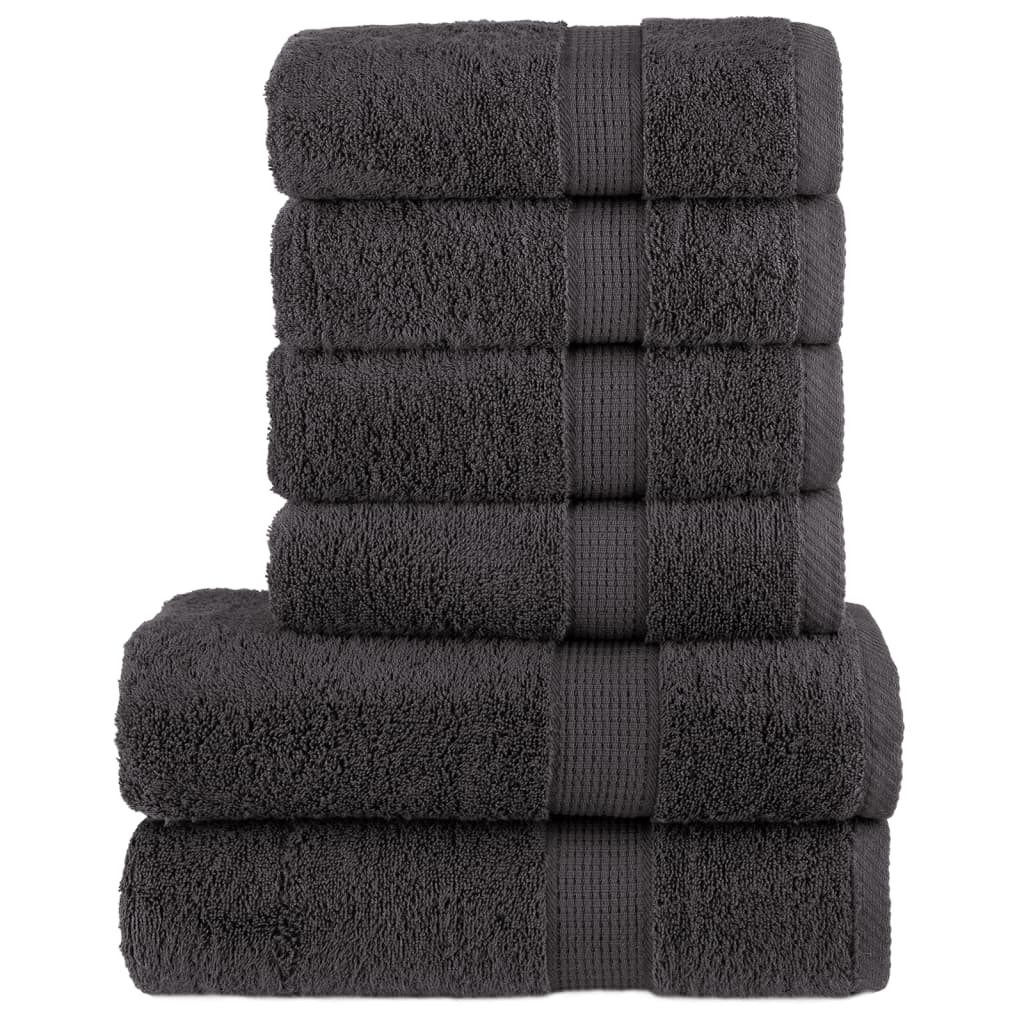 håndklæder 6 stk. Premium SOLUND 600 g/m2 antracit