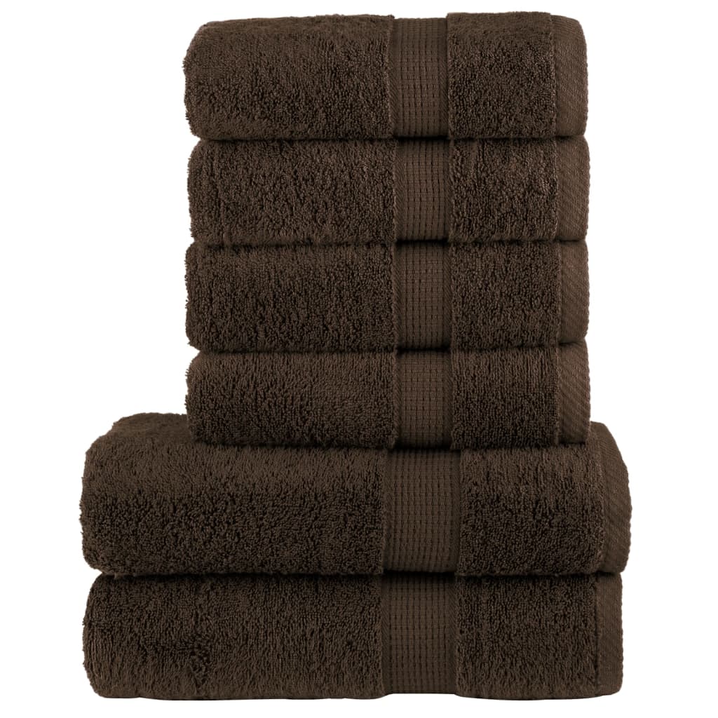 håndklæder 6 stk. Premium SOLUND 600 g/m2 brun