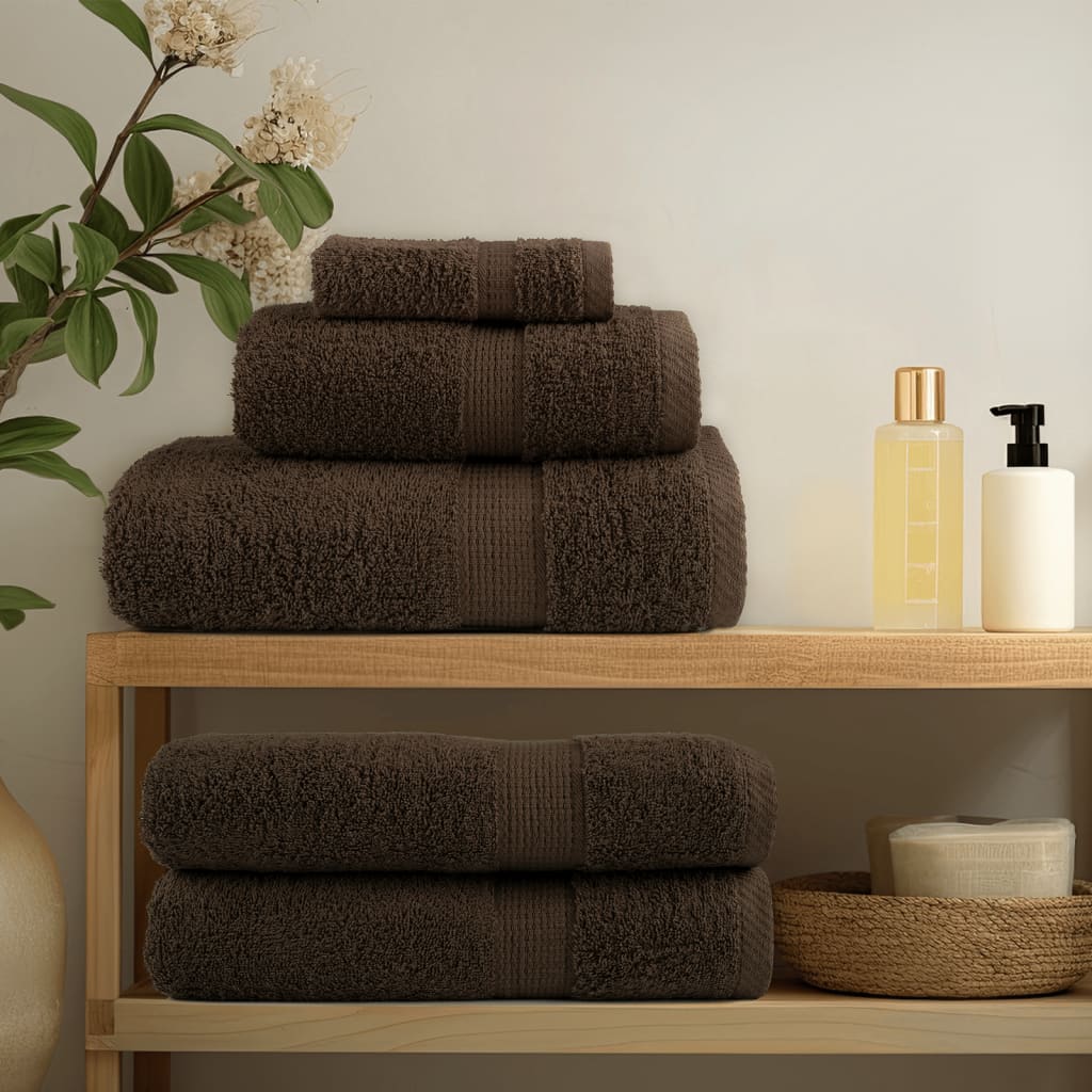 håndklæder 6 stk. Premium SOLUND 600 g/m2 brun