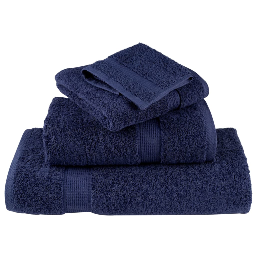 håndklæder 6 stk. Premium SOLUND 600 g/m2 marineblå