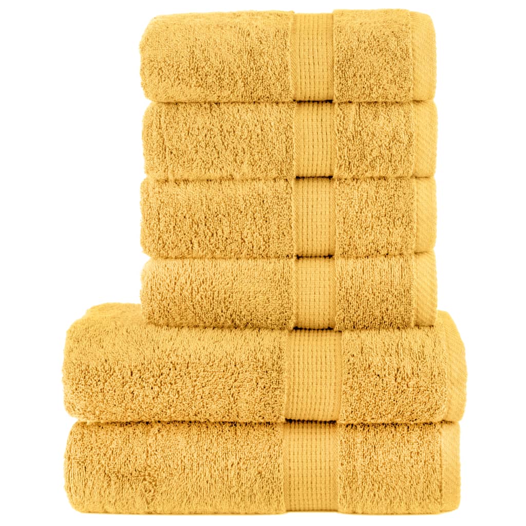 håndklæder 6 stk. Premium SOLUND 600 g/m2 guldfarvet