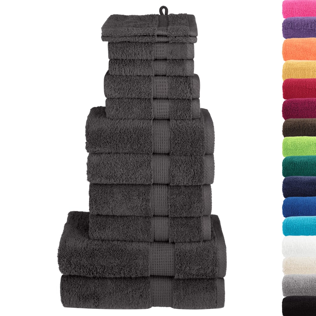 håndklæder 12 stk. Premium SOLUND 600 g/m2 antracit