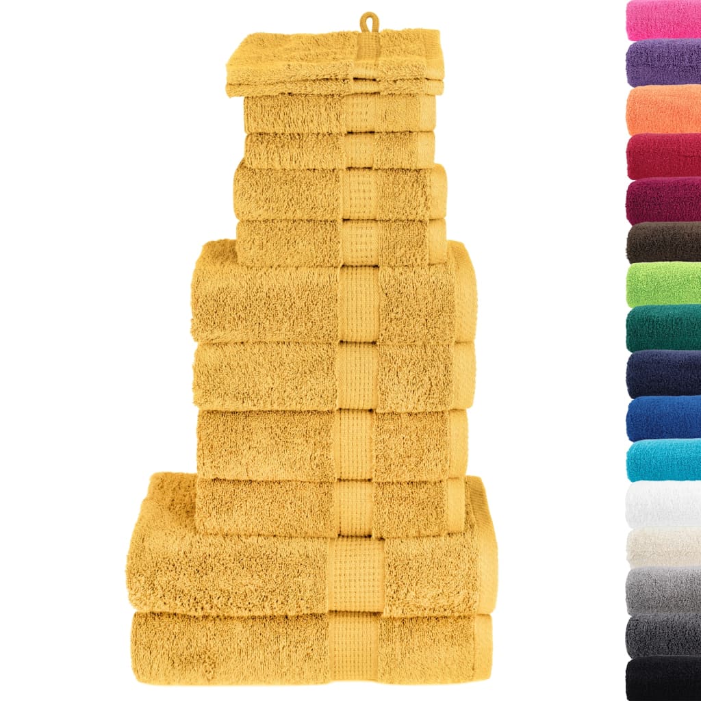 håndklæder 12 stk. Premium SOLUND 600 g/m2 guldfarvet