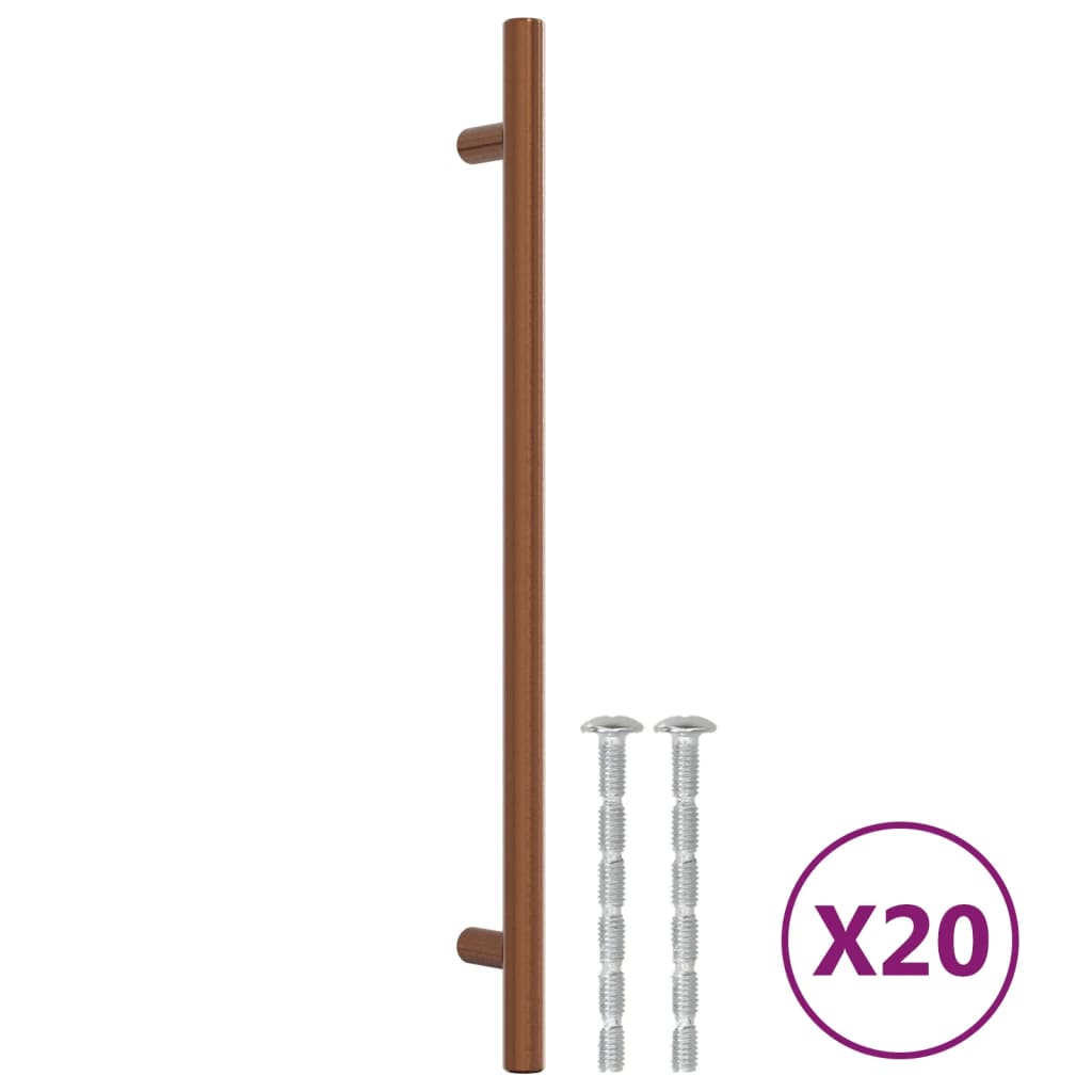skabshåndtag 20 stk. 224 mm rustfrit stål bronzefarvet