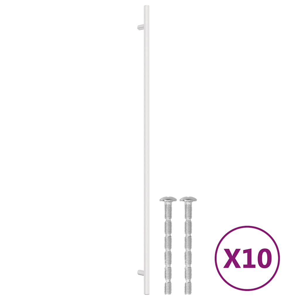 skabshåndtag 10 stk. 480 mm rustfrit stål sølvfarvet
