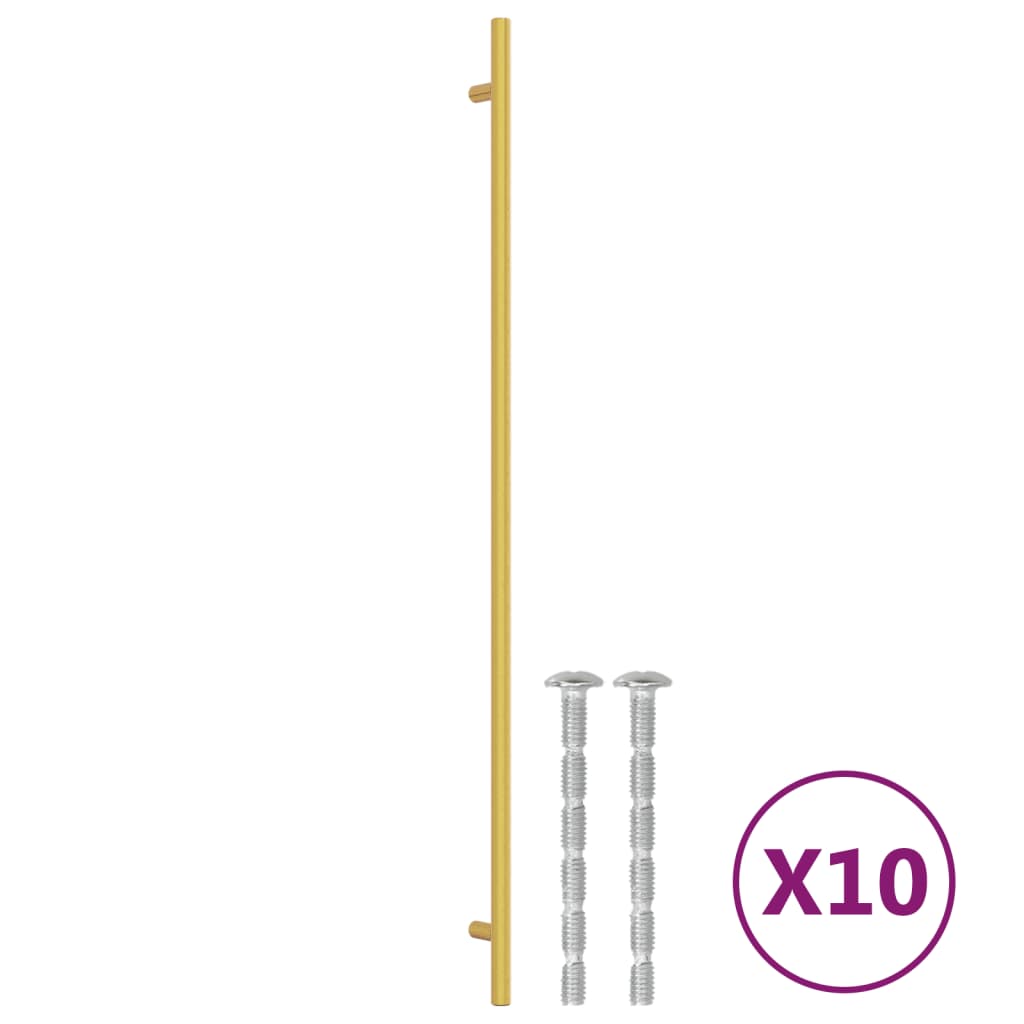 skabshåndtag 10 stk.480 mm rustfrit stål guldfarvet